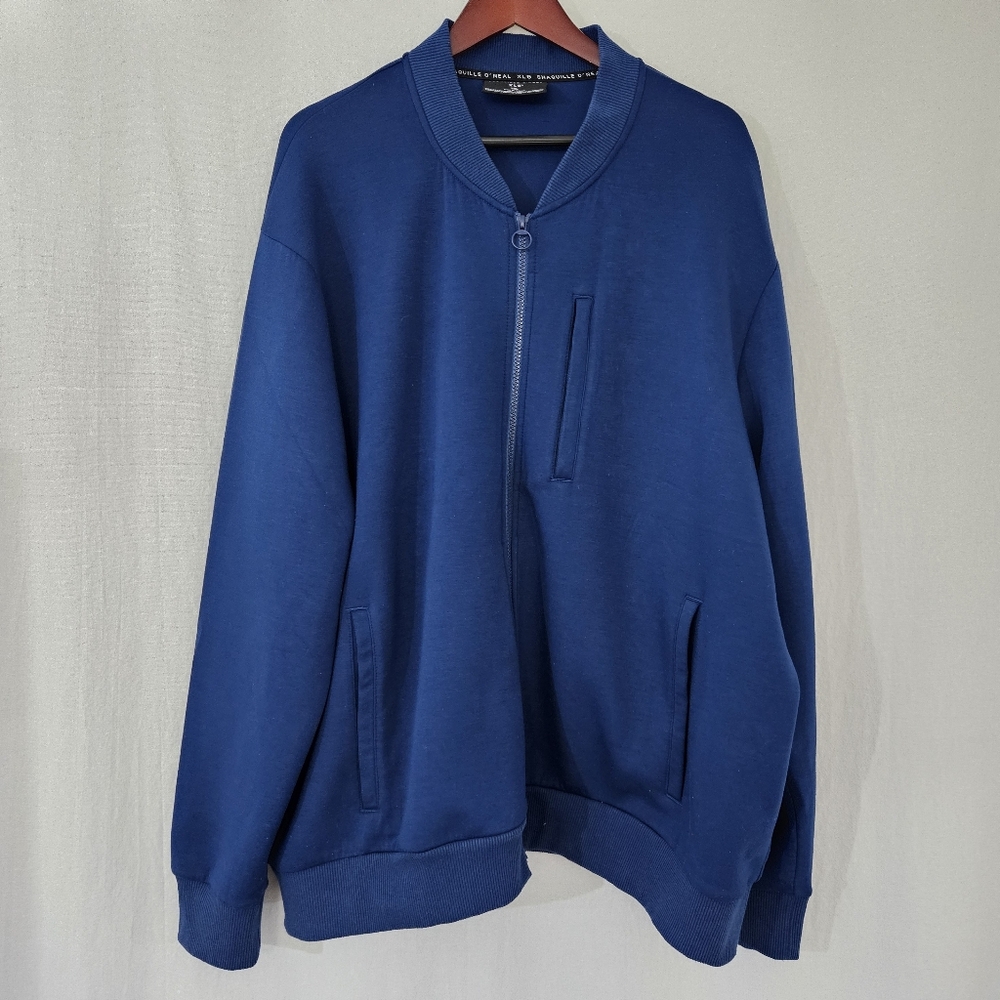 Shaquille O'Neal Zip-Up Jacket in Blue Men's Size 3XL